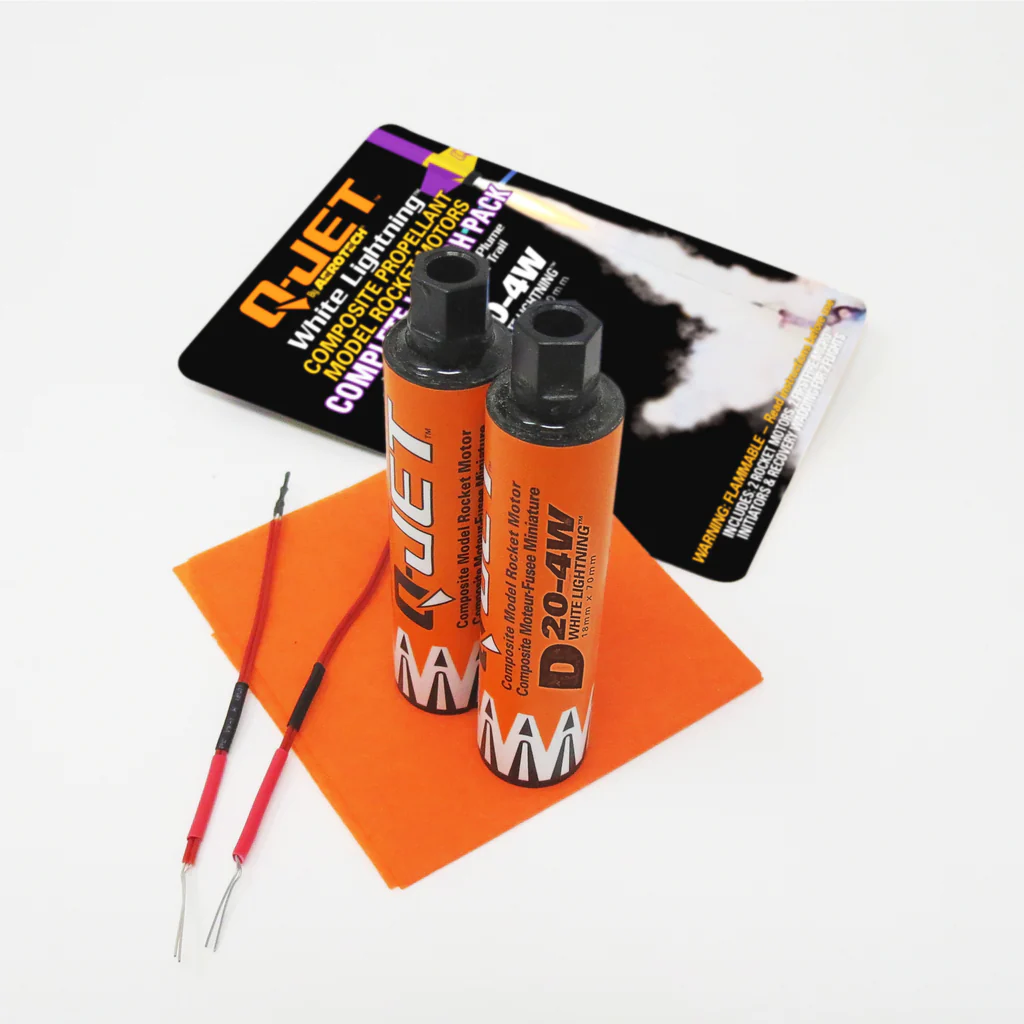 Quest Q-Jet D20 White Lightning Rocket Motors Value 25-Pack