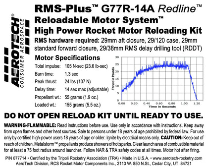 AeroTech G77R-14A RMS-29/120 Reload Kit