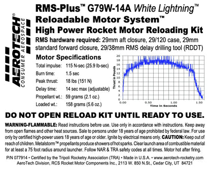 AeroTech G79W-14A RMS-29/120 Reload Kit