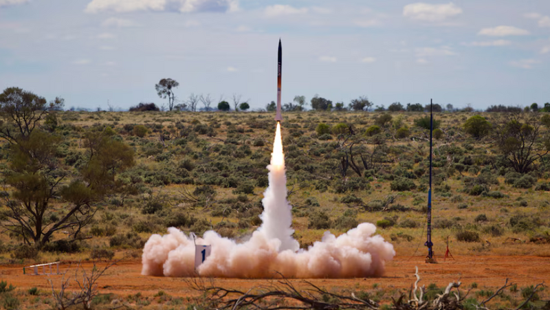 Students launch designs in Australian Universities Rocket Competition at White Cliffs