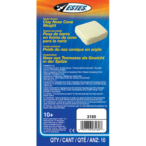Estes Clay Nose Cone Weight