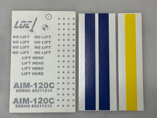 Loc Decal Set AMRAAM AIM-120C 2.63"