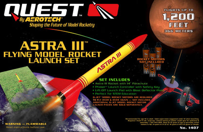 Quest Astra III Flying Model Rocket Launch Set